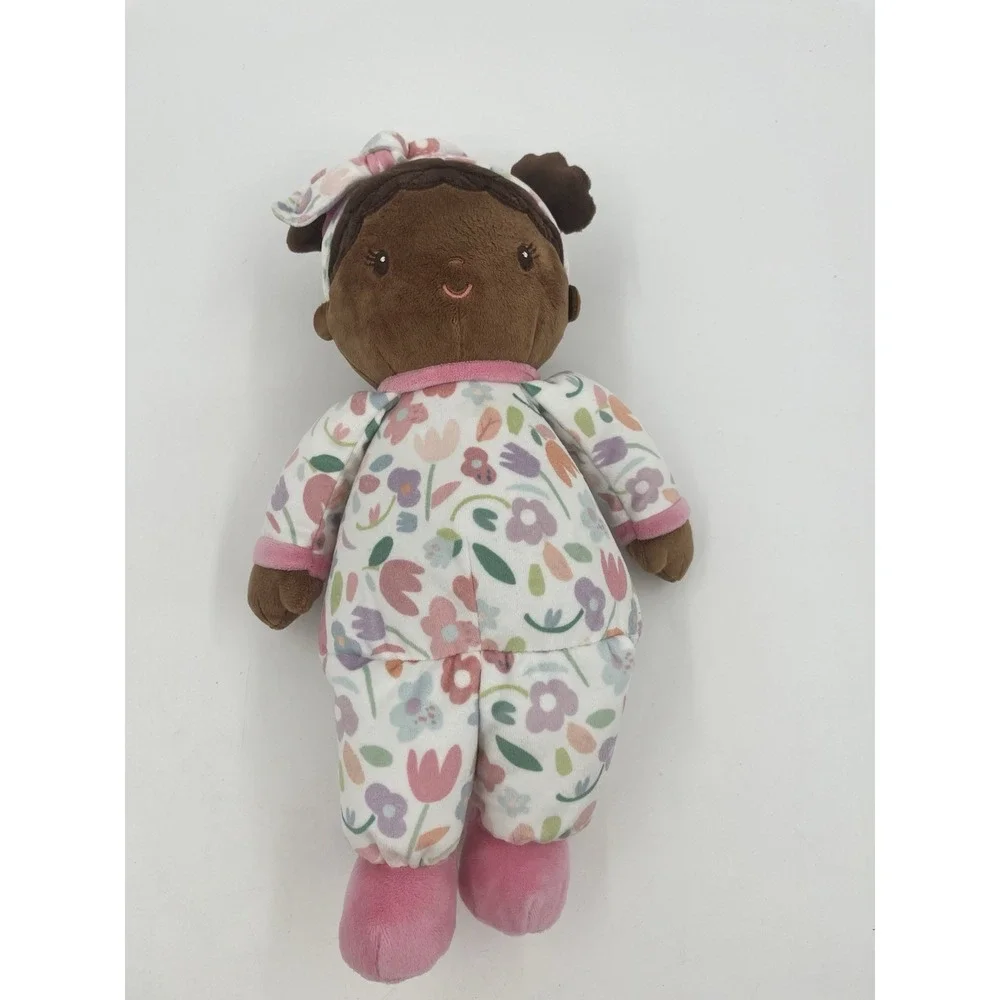 Douglas Baby Lola Blossom Doll 2024 Brown Soft Plush Embroidered Features EUC